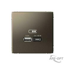 Изображения товара ArtGallery Мокко Розетка USB A + тип-C 45Вт высокоскор.заряд