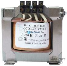 Изображения товара ОСО-0,25 УХЛ3 220/24, IP00, трансформатор | ET003491 | Электротехник