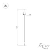 Изображения товара Светильник LGD-CONO-BOLL-H1500-7W Warm3000 (DG, 36 deg, 230V) (Arlight, IP65 Металл, 3 года) | 037521 | Arlight