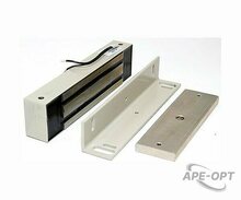 Изображения товара ML-295K с уголком, цвет Белый - Электромагнитный влагозащищенный замок IP67, 12V DC, не более 0,47 A, усилие 300 кг