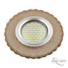 Изображения товара Светильник декор.встр Luciole DLS-L140 GU5.3 GLASSY/TEA GU5.3 доп.LED подсветка 3Вт, стекл,зерк./светло-коричневый