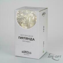 Изображения товара Светодиодная гирлянда ARD-CURTAIN-HOME-2000x2500-CLEAR-300LED White (230V, 12W) | 024834 | Arlight