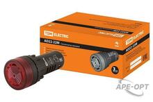 Изображения товара Сигнализатор звуковой AD22-22M/r23 d22 мм (LED) индикация 24В DC/AC красный | SQ0746-0003 | TDM