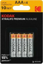 Изображения товара Батарейки Kodak LR03-4BL XTRALIFE PREMIUM Alkaline [K3A-4] (40/200/32000) | Б0070068 | Kodak
