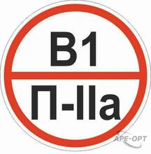 Изображения товара Знак "Категории помещения по взрывопожарной и пожарной опасности В1 П-IIа" 200х200 мм| pn-b1-p-lla | EKF