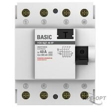 Изображения товара Выключатель дифференциальный (УЗО) ВД-40 4P 40А/300мА (электронное) Basic|elcb-4-40-300e-sim|EKF
