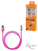 Изображения товара Дата-кабель, ДК 19, USB - micro USB, 1 м, силиконовая оплетка, розовый, | SQ1810-0319 | TDM