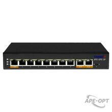 Изображения товара TR-NS1110-120-8POE - Неуправляемый коммутатор TRASSIR с 8 PoE портами (10/100 Мбит/с Base-TX PoE port), 2 PoE портами (10/100 Мбит/с (Base-TX))