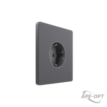 Изображения товара Systeme Infinity, Розетка С/У с ЗК (250В, 16А, защит.шторки), Вулканический пепел