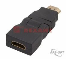 Изображения товара Переходник штекер HDMI - гнездо HDMI, поворотный | 17-6813 | REXANT