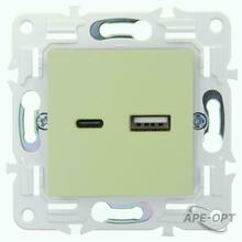 Изображения товара SKANDY Розетка USB A+C 18Вт SK-R13M мятный | SK-U22-018-K06 | IEK