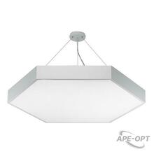 Изображения товара Светильник светодиодный Geometria Hexagon SPO-122-W-40K-066 66Вт 4000К 4800Лм IP40 800*800*80 белый подвесной | Б0050552 | ЭРА