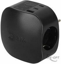 Изображения товара Разветвитель электрический ЭРА SP-3e-3USBAC-B на 3 розетки + 3 USB A+C с заземлением со шторками 16А черный | Б0069082 | ЭРА