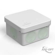 Изображения товара Коробка распределительная 70х70х40мм IP66 6 вводов серая для прямого монтажа двухкомпонентная безгалогенная (HF) (150шт/кор) | 60-0200 | Промрукав
