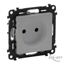 Изображения товара Valena LIFE DIY Алюминий Розетка 1-ая б/з с защитными шторками, безвинт.зажим | 753616 | Legrand