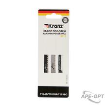 Изображения товара Набор полотен для электролобзика KRANZ № 3 T144D/T101BR/T119BO (3 шт./уп.) |KR-92-0322 | Kranz