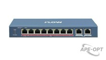 Изображения товара F-SW-EU410HPOE-V - неуправляемый коммутатор Value СЕРИЯ (100M PoE, Dual Uplink) 8 RJ45 100M PoE с грозозащитой 6кВ, iFLOW