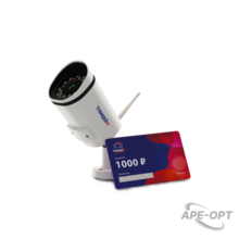 Изображения товара Комплект облачного видеонаблюдения: Камера TR-D2121IR3W v3 2.8 + TRASSIR Облако 1000