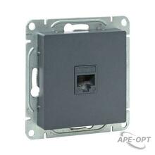 Изображения товара Механизм розетки RJ45 (cat5), графит Эпика |UP1-SOG-RJ45-5| EKF