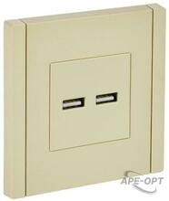 Изображения товара FORTE&PIANO Розетка USB A+A 3,1А FP449 ваниль | FP-U21-D31-K10 | IEK
