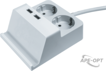 Изображения товара Удлинитель 61 457 NPE-USB03-02-150-E-3X1с/з 2 гн.1.5м USB2.1A |61457 |Navigator