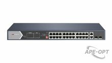 Изображения товара Неуправляемый PoE коммутатор DS-3E0528HP-E - 20 портов RJ45 1000M PoE + 4 порта RJ45 1000M HiPoE + 2 порта RJ45 1000M + 2 1000М SFP