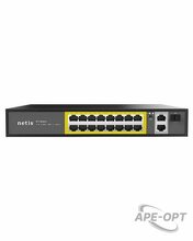 Изображения товара P116GH - Коммутатор Netis неуправляемый, настольный, 100 Мбит/сек, 18 port, SFPx1, PoE, бюджет PoE 200 Вт