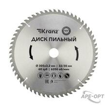 Изображения товара Диск пильный 305 мм х 60 зуб х 32/30 мм | KR-92-0135 | Kranz