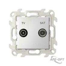 Изображения товара Розетка TV-SAT оконечная цвета алюминий S24 Harmonie | 2410486-033 | Simon