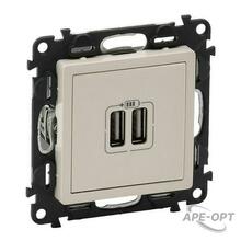 Изображения товара Valena LIFE DIY Сл.кость Розетка 2-ая USB 240В/5В 1500мА | 753512 | Legrand