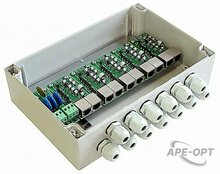 Изображения товара TFortis SG-Switch - Блок грозозащиты, обеспечивает дополнительную защиту цепей питания 220В и Ethernet-коммутаторов TFortis PSW от помех большой энергии, наведенных мощными грозовыми разрядами.