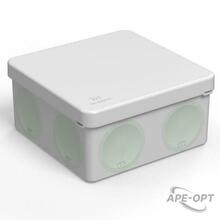 Изображения товара Коробка распределительная 100х100х50мм IP66 8 вводов серая для прямого монтажа двухкомпонентная безгалогенная (HF) (66шт/кор) | 60-0300 | Промрукав