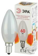 Изображения товара Лампа накаливания B36 60Вт Е14 / E14 230В свечка матовая | Б0066376 | ЭРА