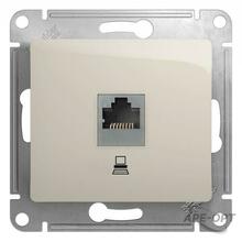 Изображения товара Glossa Молочный Розетка компьютерная RJ45 кат.5E | GSL000981K | SE
