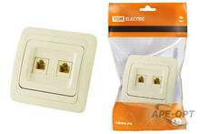 Изображения товара Розетка компьютерная RJ-45 + TФ (RJ-11) сл