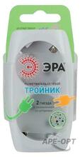 Изображения товара Тройник SP-2e-W 2гн, с заземл, со шторками (белый) (10/60/1440) |C0045528 | ЭРА