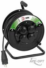 Изображения товара Удлинитель силовой ЭРА GREEN LINE KAT-KG-3x2.5-50m-IP44 на катушке c крышками с заземлением 4 розетки 50м КГ 3x2.5мм2 | Б0072574 | ЭРА