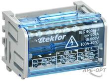 Изображения товара TEKFOR Шины на DIN-рейку (кросс-модуль) ШНК 2х7 L+PEN | TF-DN10-2-07-100 | IEK