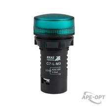 Изображения товара Лампа C7-L-M3 светодиодная зеленая 230 В AC/DC XB7EV03MP | 362159 | КЭАЗ