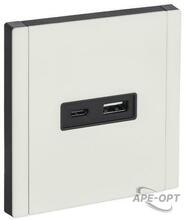 Изображения товара FORTE&PIANO Розетка USB A+C 18Вт FP251M белый | FP-U22-018-M-K01 | IEK