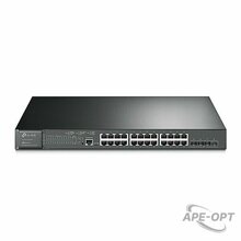 Изображения товара TL-SG3428XMP - JetStream 24 портовый гигабитный управляемый PoE+ коммутатор уровня 2+ с 4 SFP+ слотами 10GE, бюджет PoE до 384 Вт