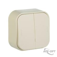 Изображения товара Quteo Слоновая кость Выключатель 2-клавишный 10А | 782232 | Legrand