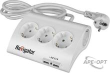 Изображения товара Удлинитель 71 544 NPE-USB-05-180-ESC-3X1.0 |71544 |Navigator