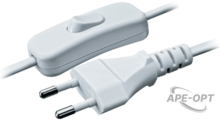 Изображения товара Шнур NPS-FS-170-2x0.5-WH 1.7м с выкл