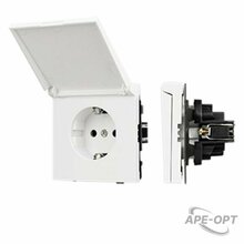 Изображения товара Механизм розетки влагозащищённый SCT-TENDO-MCP-PL-WH (230V, 16A) (Arlight, Белый) | 054090 | Arlight