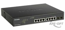 Изображения товара DGS-1100-10MPPV2/A3A Настраиваемый L2 коммутатор D-Link с 8 портами 10/100/1000Base-T и 2 портами 1000Base-X SFP (порты 1-8 PoE 802.3af/at, порты 7-8 PoE 802.3bt, PoE-бюджет 242 Вт)
