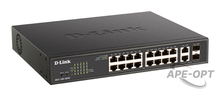 Изображения товара DGS-1100-18PV2/A3A - Настраиваемый коммутатор серии EasySmart DGS-1100-18PV2, оснащенный 16 портами 10/100/1000Base-T с поддержкой PoE и 2 комбо-портами 1000Base-T/SFP