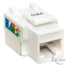 Изображения товара Модуль Keystone TERACOM PRO Cat.6 RJ-45 неэкранированный 110 IDC 90 градусов белый | TRP-KSTN-90D-6UTP-WH | EKF