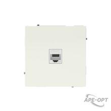 Изображения товара Компьютерная розетка RJ-45 без шторки, кат.6А одинарная,KANT, белая магнолия | 7000673 | DKC