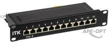 Изображения товара 1U патч-панель кат.6 STP 12 портов 10" Dual IDC | PP12-1UC06S-D05-10 | ITK